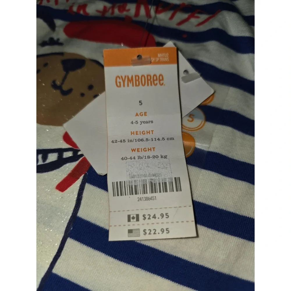 Gymboree mod about orange dog top diamond in the ruff size 5 nwt‎